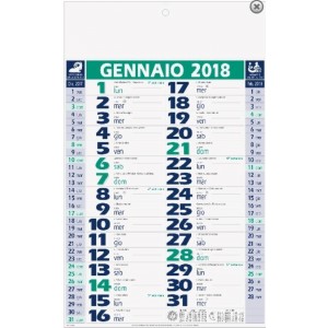 Calendario olandese 2018 basic verde blu